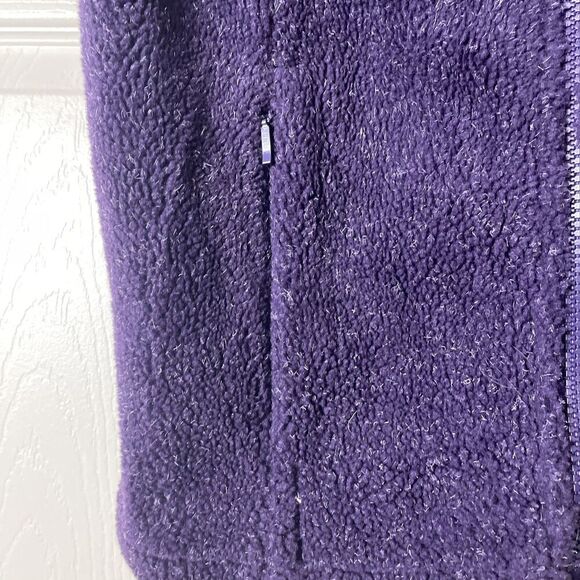 Cabelas Womens Fleece Vest Small Purple Outdoor Hiking Cabin Camp Zip Up Warm - Picture 8 of 10